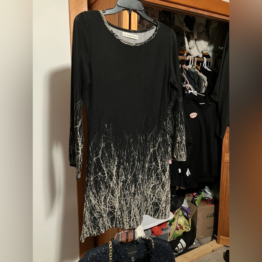 Sweater dress. Comfortable cottage core woodland